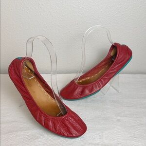 Tieks by Gavrieli Cardinal Red Leather Ballet Flats